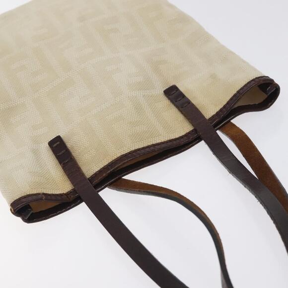 FENDI Zucca Canvas Hand Bag Beige Brown - Picture 6 of 11